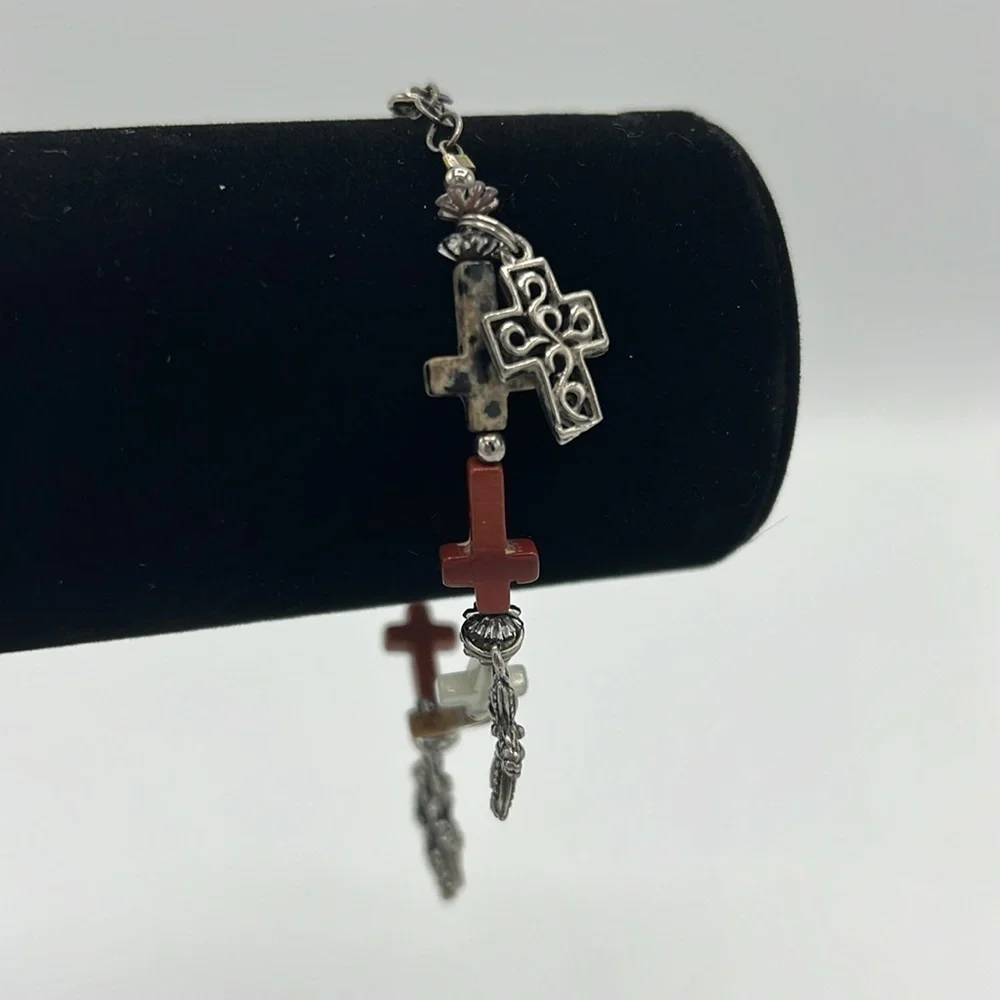 Women’s Stone & Cross Bracelet